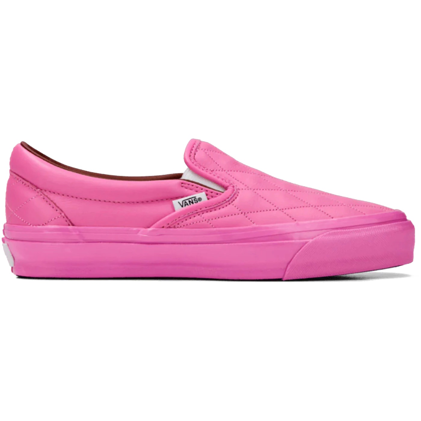 Vans LX Classic Slip-On 98 Quilted Leather Pink 2 Vans LX Classic Slip On 98 Quilted Leather Pink 1