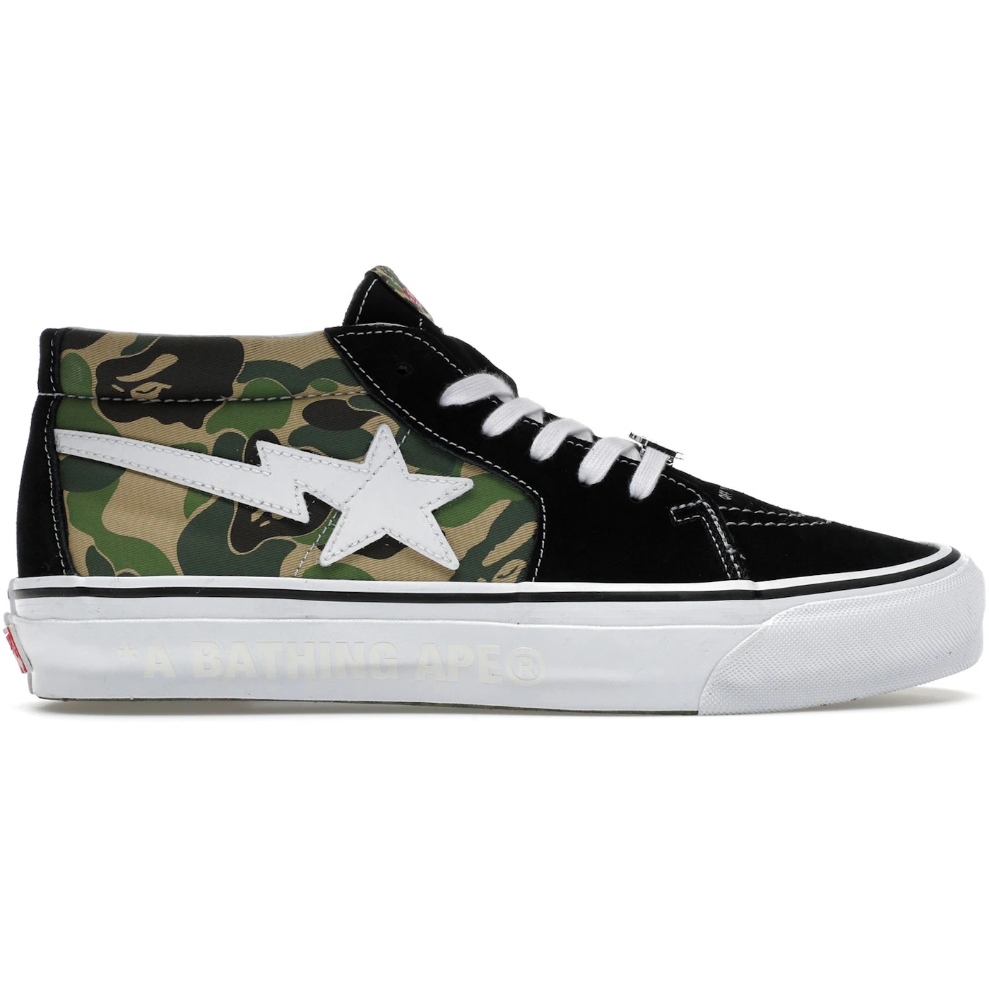 Vans LX Sk8-Mid Bape ABC Camo Black Green 3 Vans LX Sk8-Mid Bape ABC Camo Black Green