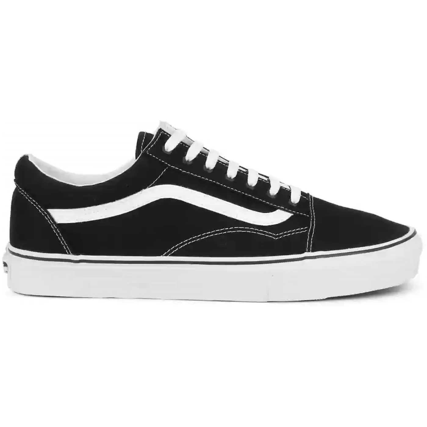 Vans Old Skool Black White (White Heel Tab) 2 Vans Old Skool Black White White Heel Tab 2