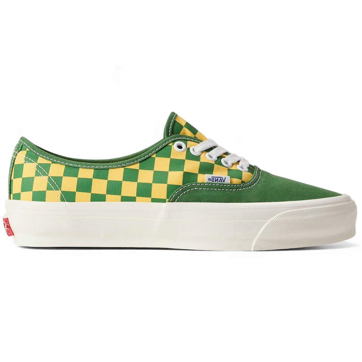 Vans Premium Authentic Fairway Green Yellow Checkerboard 2 Vans Premium Authentic Fairway Green Yellow Checkerboard 2