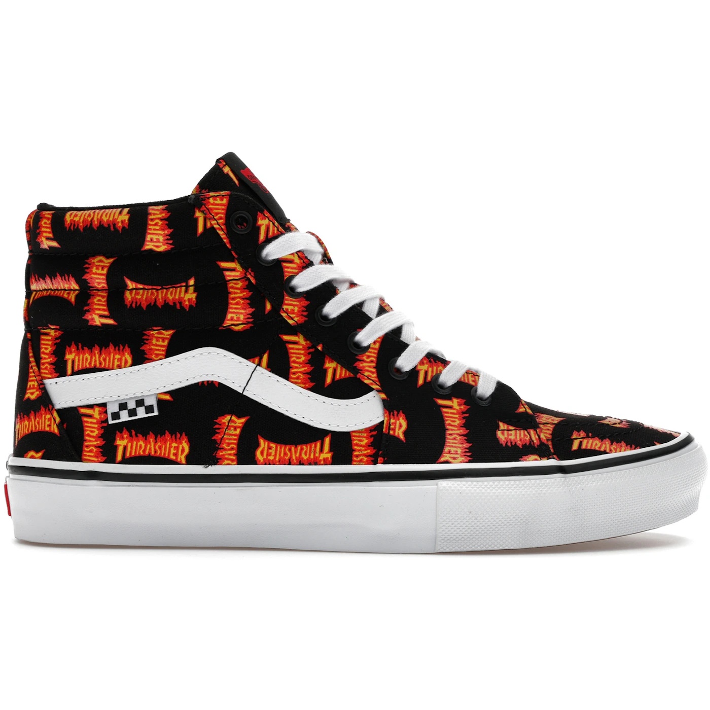 Vans Sk8-Hi Thrasher Allover Logo Black 2 Vans Sk8-Hi Thrasher Allover Logo Black