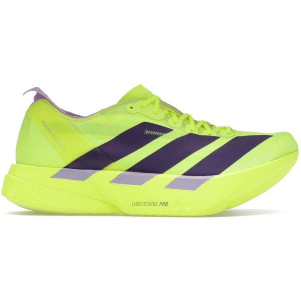 adidas Adizero Adios Pro 4 Solar Yellow Aurora Plum Powder Plum