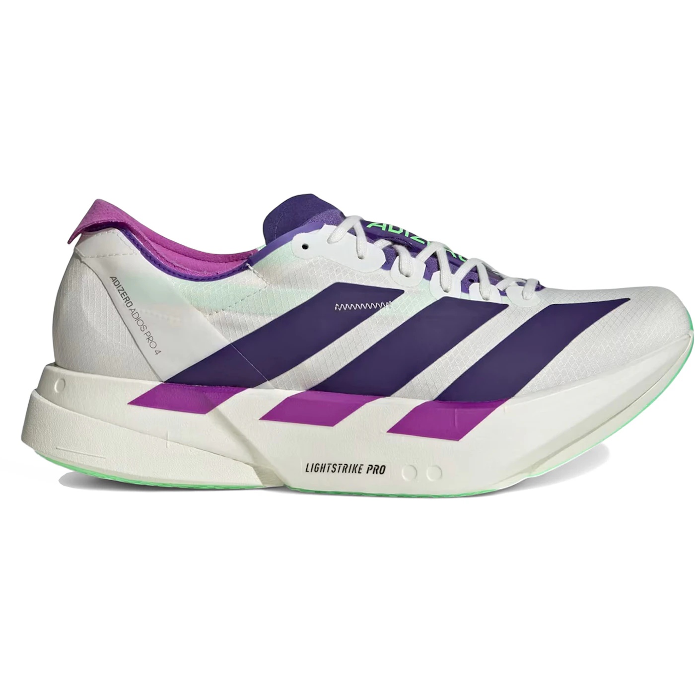adidas Adizero Adios Pro 4 White Purple Lime Burst 1 adidas Adizero Adios Pro 4 White Purple Lime Burst 3