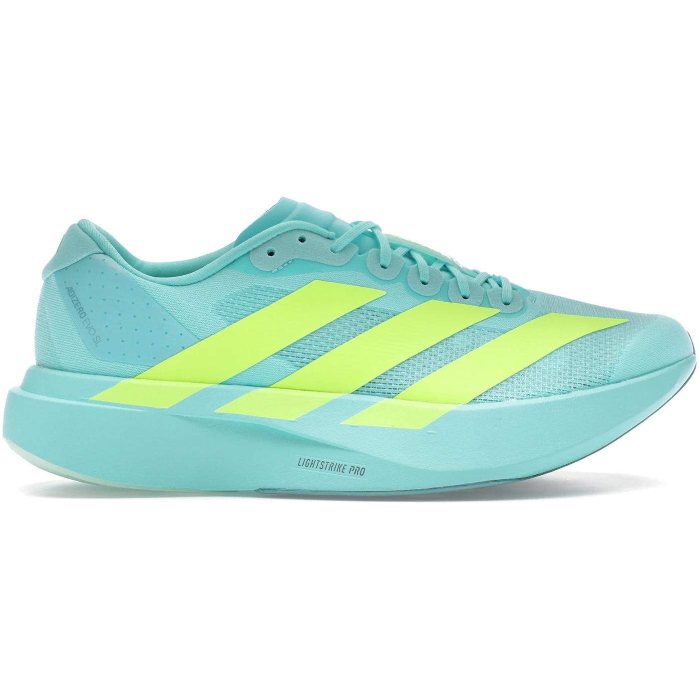 adidas Adizero Evo SL Flash Aqua Lucid Lemon 1 adidas Adizero Evo SL Flash Aqua Lucid Lemon 1