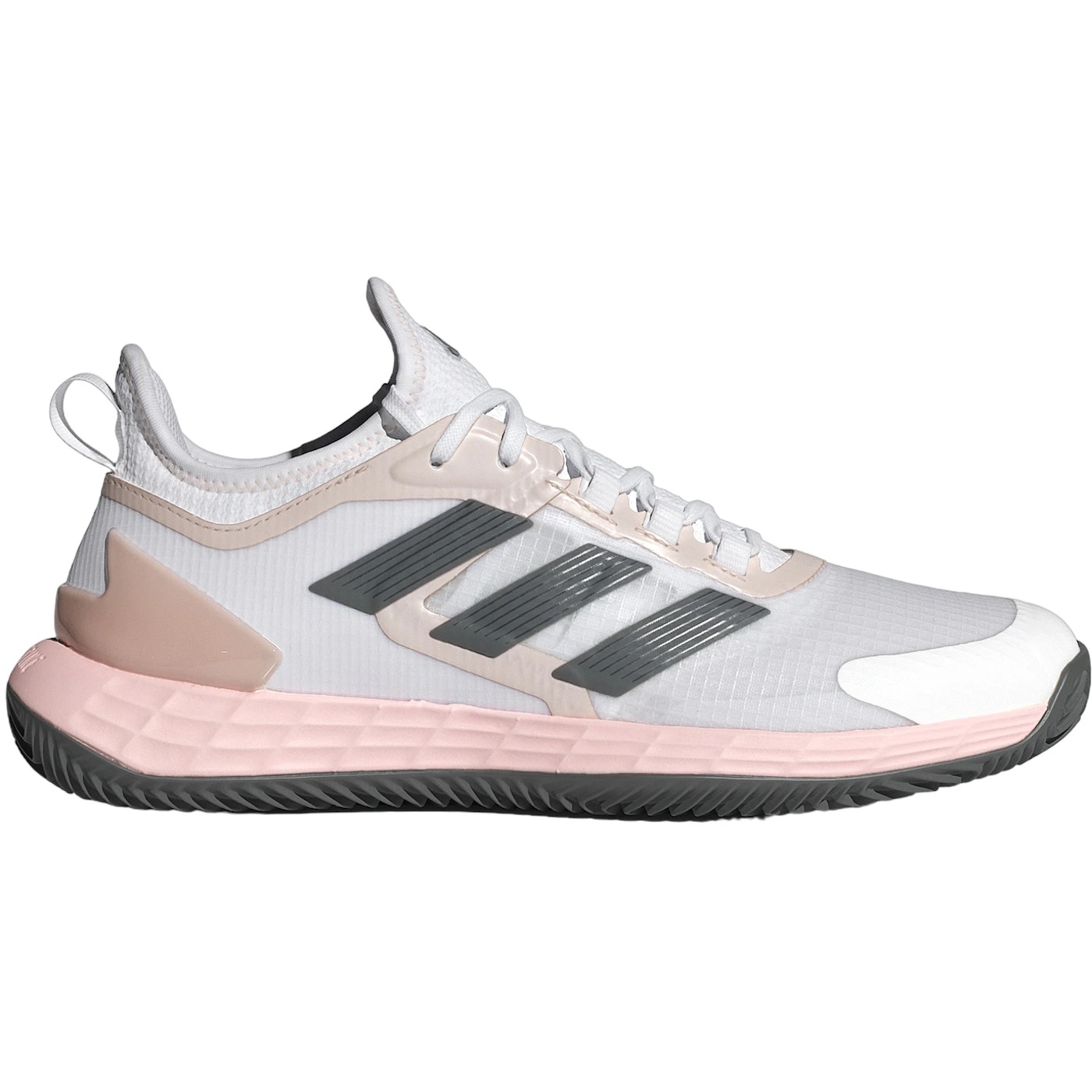 adidas Adizero Ubersonic 4.1 Cloud White Grey Sandy Pink Met. (Womens) 2 adidas Adizero Ubersonic 41 Cloud White Grey Sandy Pink Met Womens 3