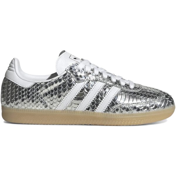 adidas Samba OG Patent Snakeskin Silver Metallic (Womens)