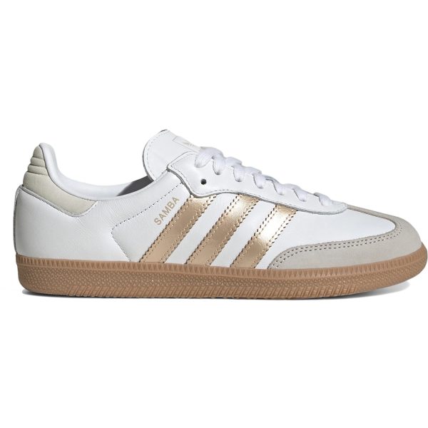 adidas Samba OG White Wonder Gold Metallic (Womens)