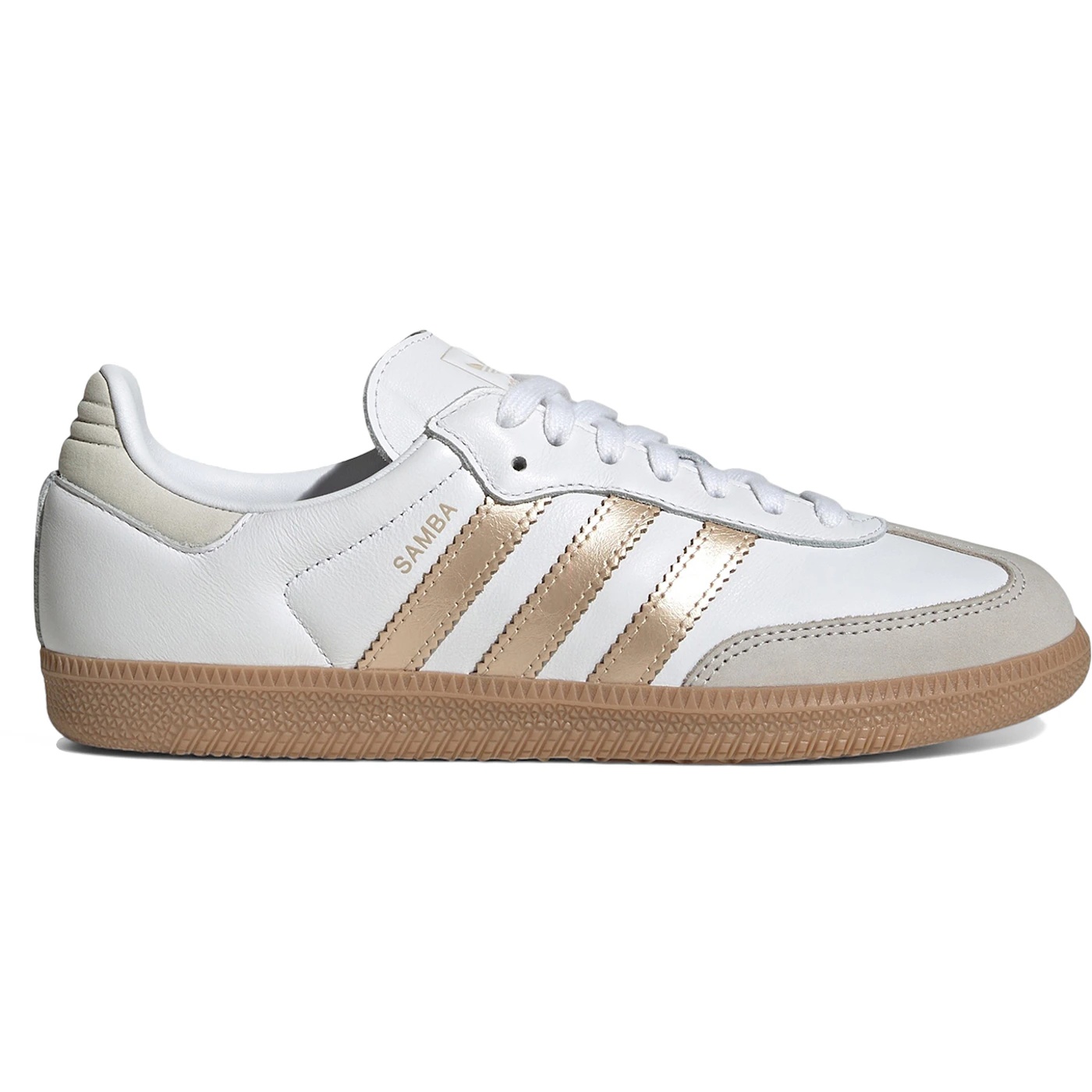 adidas Samba OG White Wonder Gold Metallic (Womens) 1 adidas Samba OG White Wonder Gold Metallic Womens 5