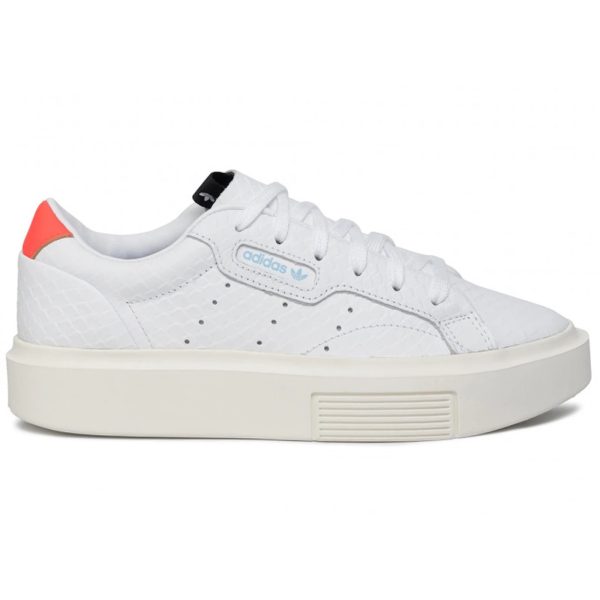 adidas Sleek Super White Croc Solar Red (Womens)
