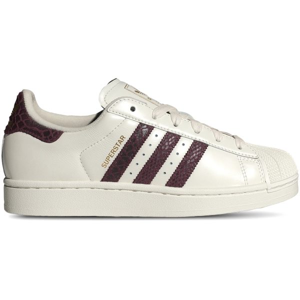 adidas Superstar II Off White Maroon Snakeskin (Womens)