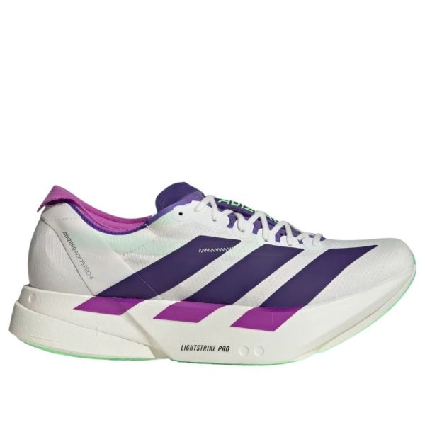 adidas Adizero Adios Pro 4 White Purple Lime Burst