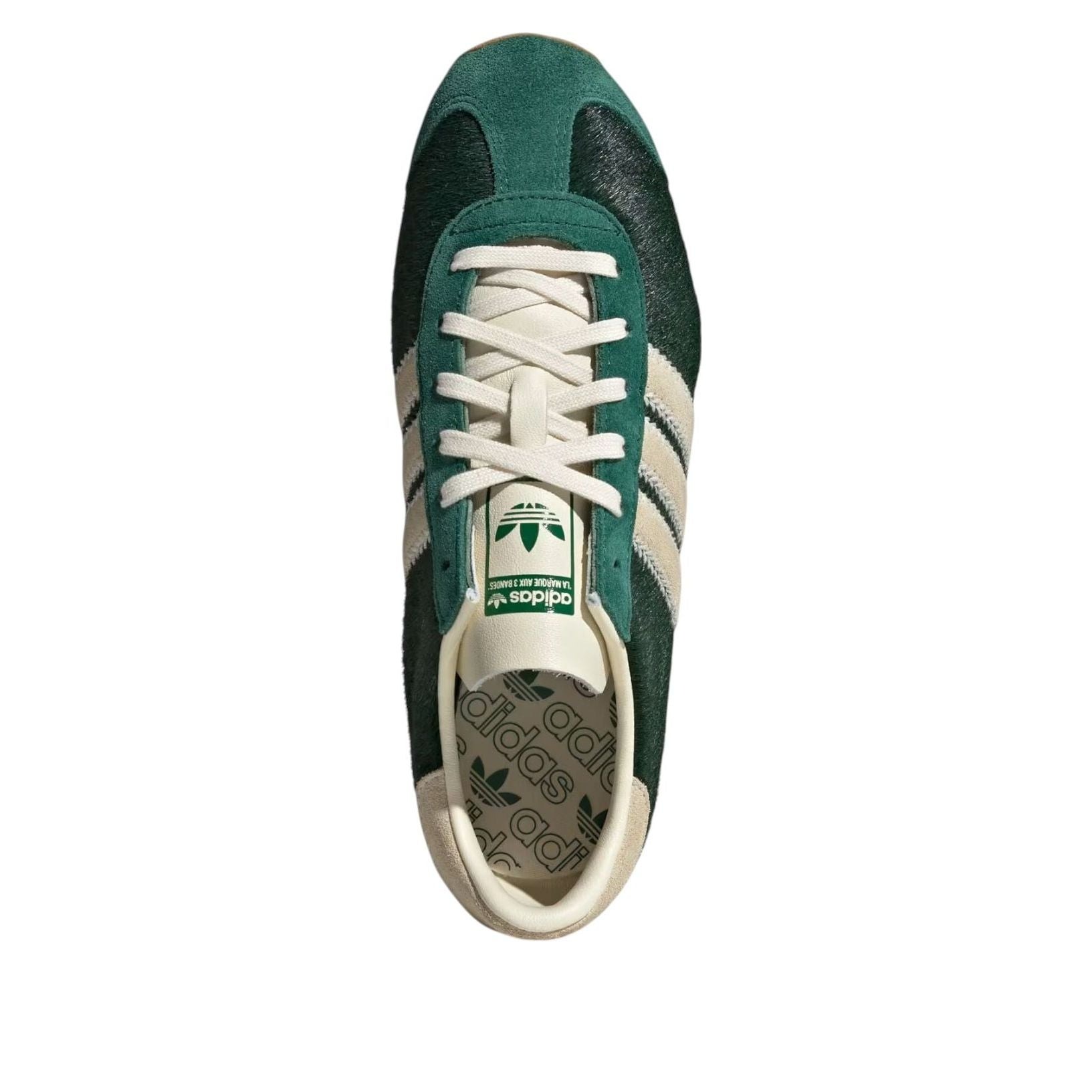 adidas Country OG Collegiate Green Cream White Pony Hair (Womens) 6 adidas Country OG Collegiate Green Cream White Pony Hair (Womens)