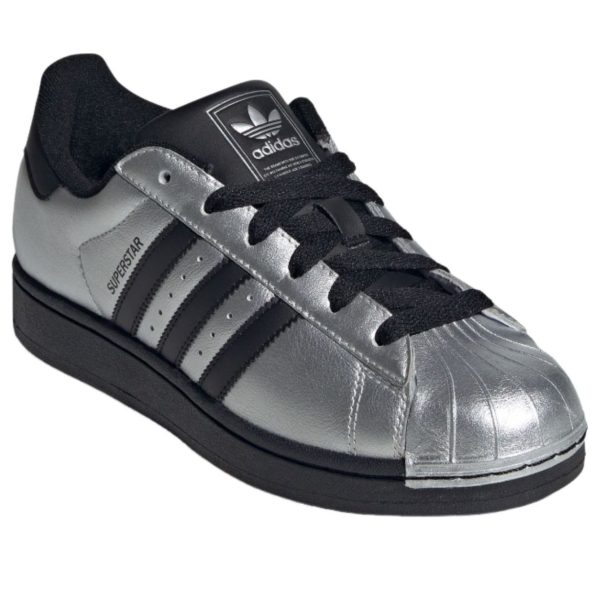 adidas Superstar II Silver Metallic Black (Womens)
