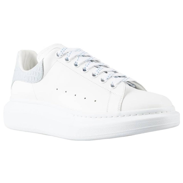 Alexander McQueen Oversized White Light Blue Croc 4 Alexander McQueen Oversized White Light Blue Croc