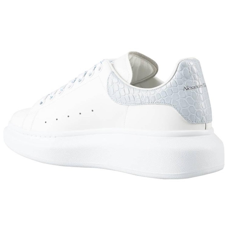 Alexander McQueen Oversized White Light Blue Croc 5 Alexander McQueen Oversized White Light Blue Croc