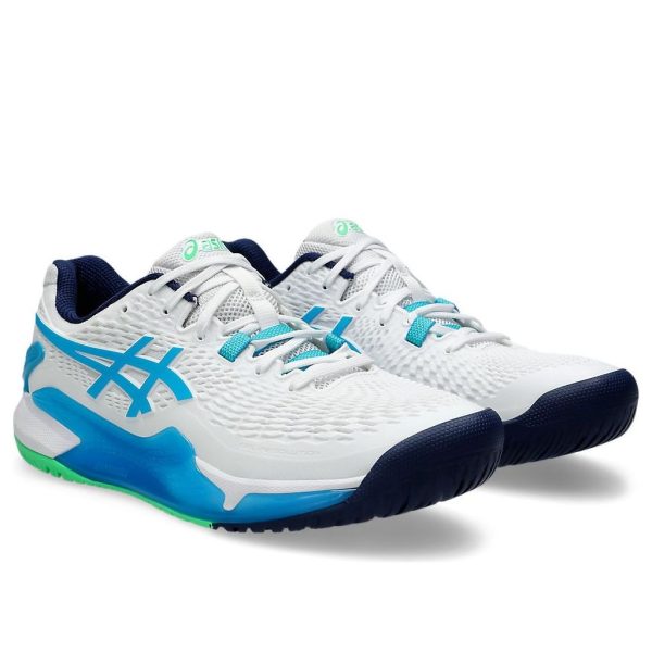 ASICS Gel-Resolution 9 White Digital Aqua