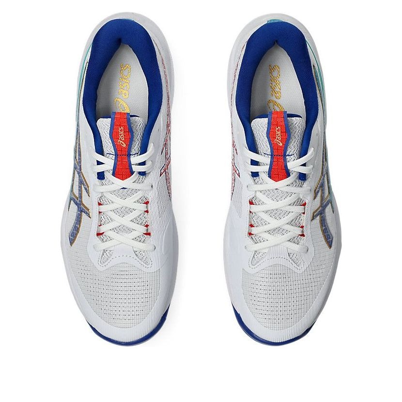 ASICS Netburner Ballistic FF 4 White Asics Blue 6 ASICS Netburner Ballistic FF 4 White Asics Blue