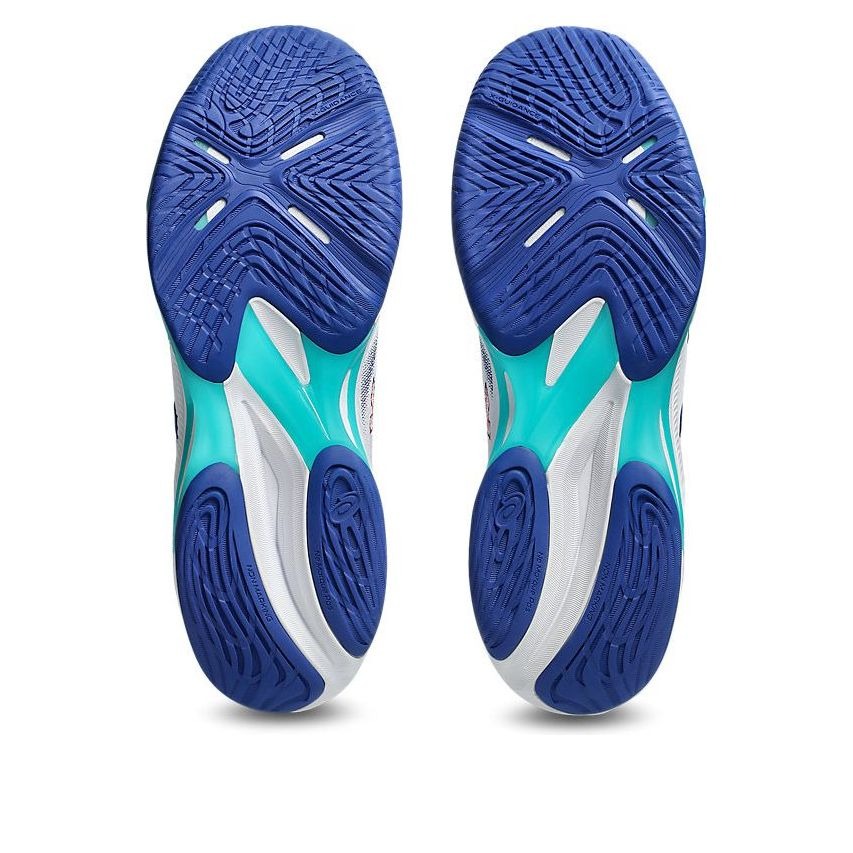 ASICS Netburner Ballistic FF 4 White Asics Blue 8 ASICS Netburner Ballistic FF 4 White Asics Blue