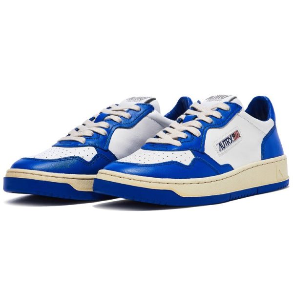 Autry Medalist Leather Low Azure White