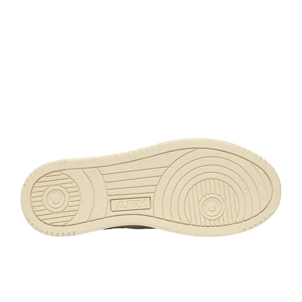 Autry Medalist Leather Low White Beige Blue (Womens) 7 Autry Medalist Leather Low White Beige Blue (Womens)