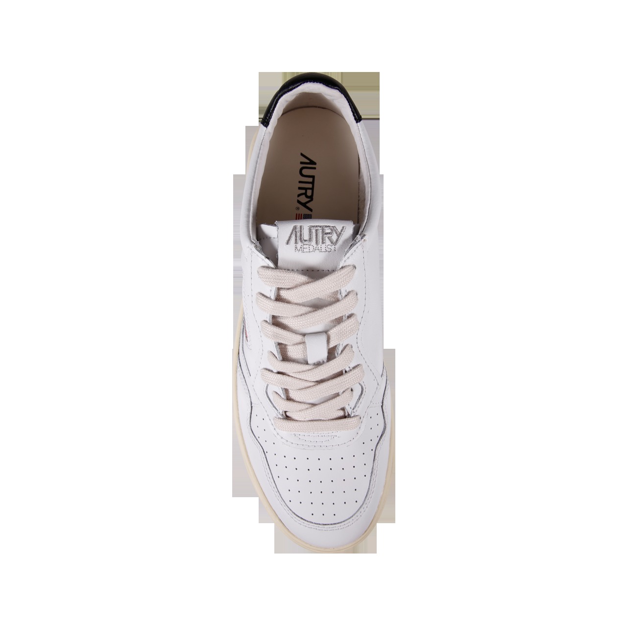 Autry Medalist Leather Low White Black 5 Autry Medalist Leather Low White Black