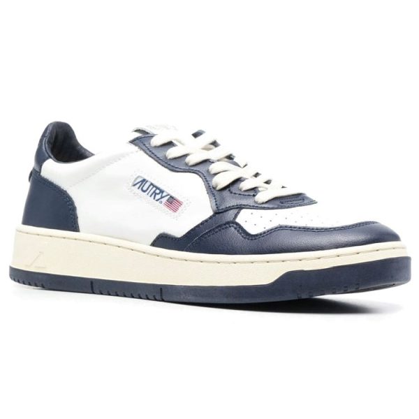 Autry Medalist Leather Low White Blue
