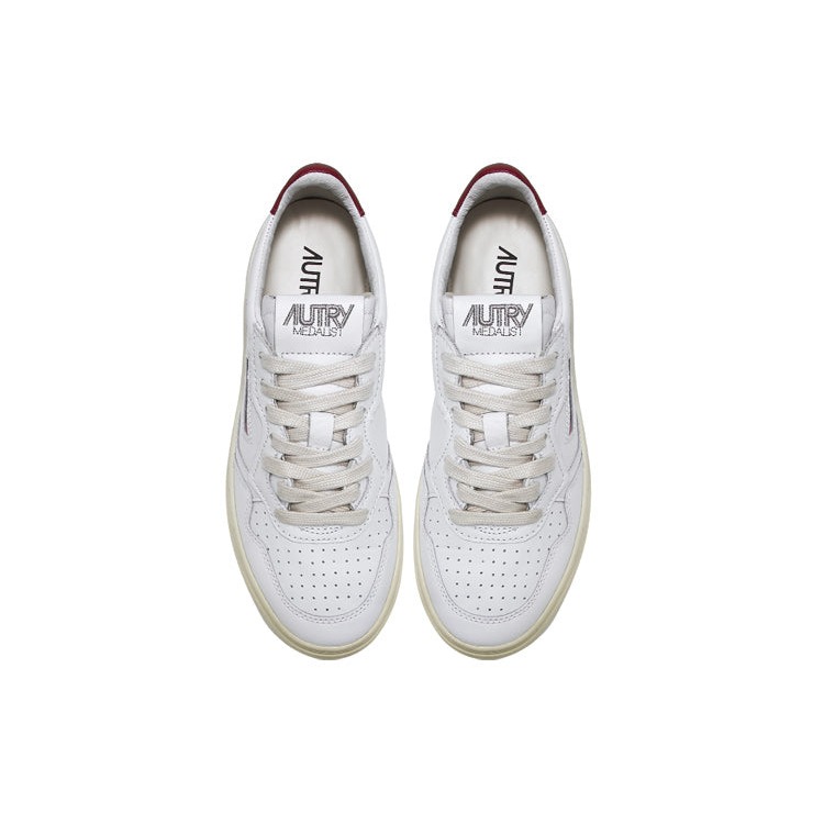 Autry Medalist Leather Low White Bordeaux (Womens) 5 Autry Medalist Leather Low White Bordeaux (Womens)