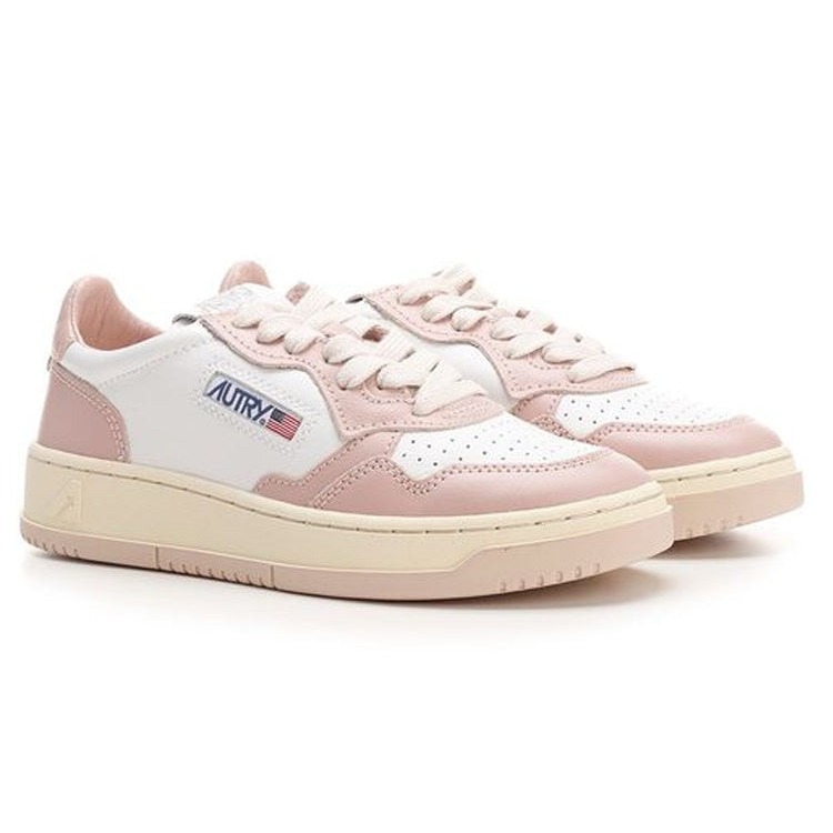 Autry Medalist Leather Low White Pink Cream (Womens) 4 Autry Medalist Leather Low White Pink Cream (Womens)