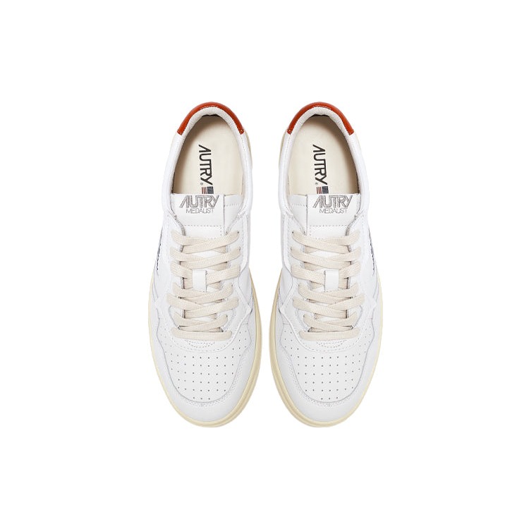 Autry Medalist Leather Low White Rust 5 Autry Medalist Leather Low White Rust