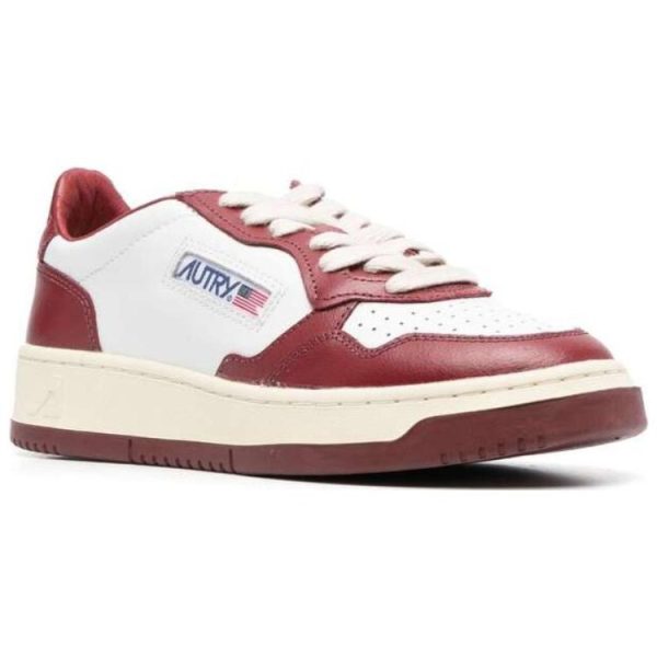Autry Medalist Leather Low White Syrah (Womens)