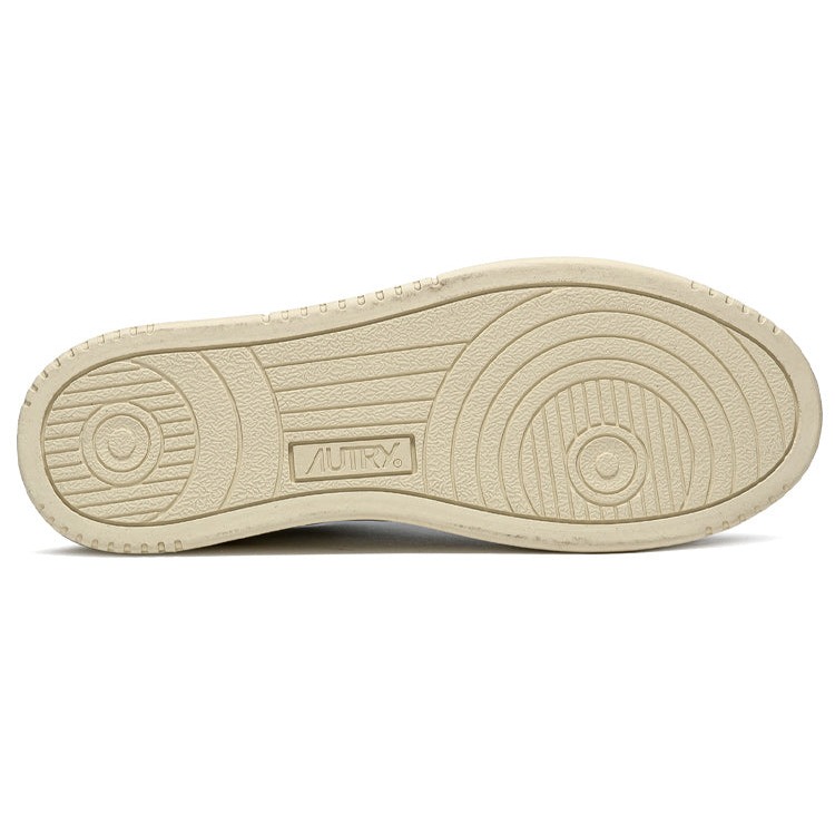 Autry Medalist Leather Suede Low White Beige Orange (Womens) 6 Autry Medalist Leather Suede Low White Beige Orange (Womens)