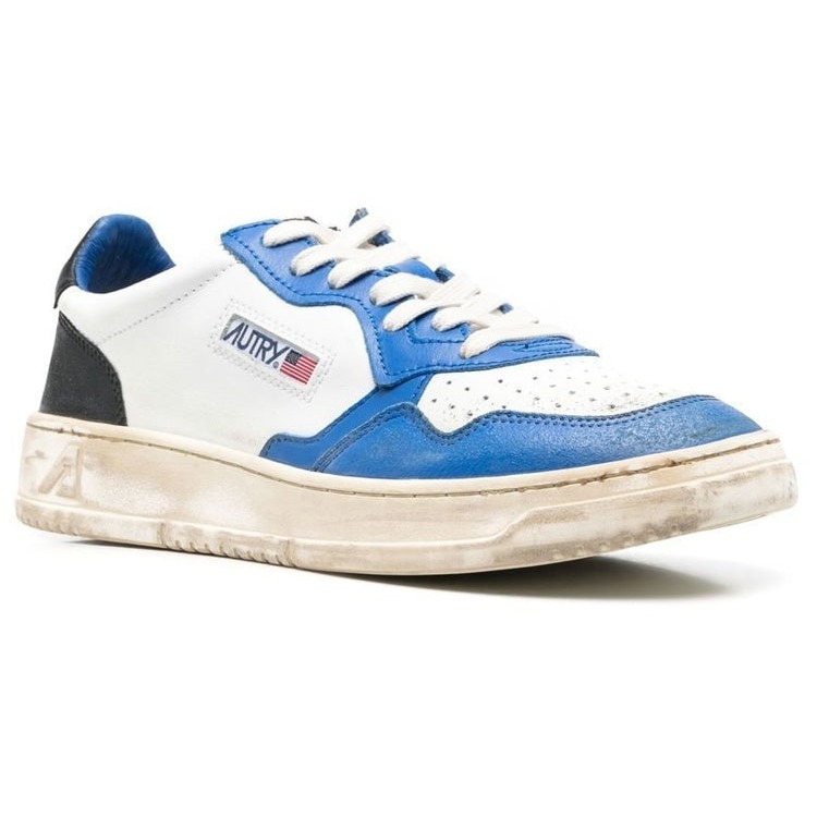 Autry Medalist Super Vintage Leather Low White Blue Black (Womens) 4 Autry Medalist Super Vintage Leather Low White Blue Black (Womens)