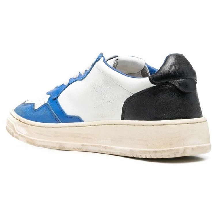 Autry Medalist Super Vintage Leather Low White Blue Black (Womens) 5 Autry Medalist Super Vintage Leather Low White Blue Black (Womens)