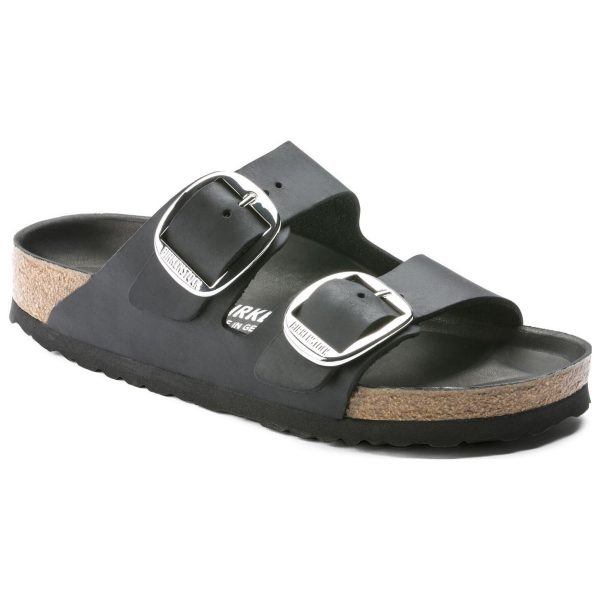Birkenstock Arizona Big Buckle Oiled Leather Black (Womens)