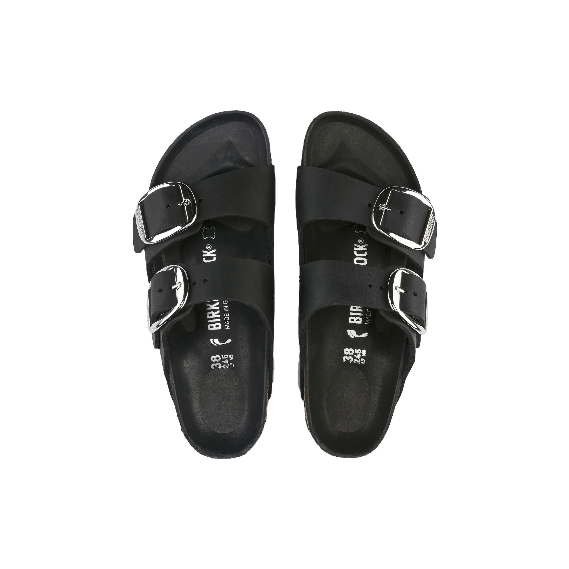 Birkenstock Arizona Big Buckle Oiled Leather Black (Womens) 6 Birkenstock Arizona Big Buckle Oiled Leather Black (Womens)