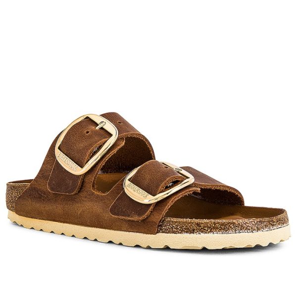 Birkenstock Arizona Big Buckle Oiled Leather Cognac (Womens)