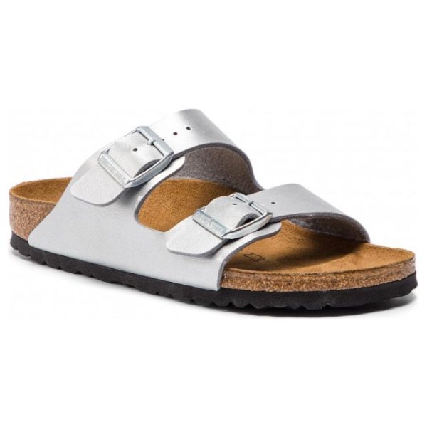 Birkenstock Arizona Birko-Flor Silver (Womens)