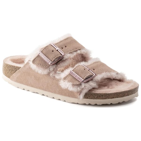 Birkenstock Arizona Shearling Suede Light Rose