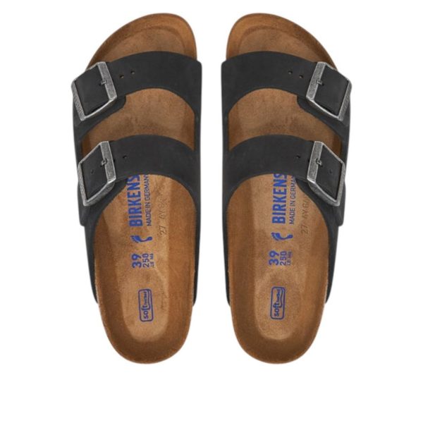 Birkenstock Arizona Soft Footbed Nubuck Leather Black