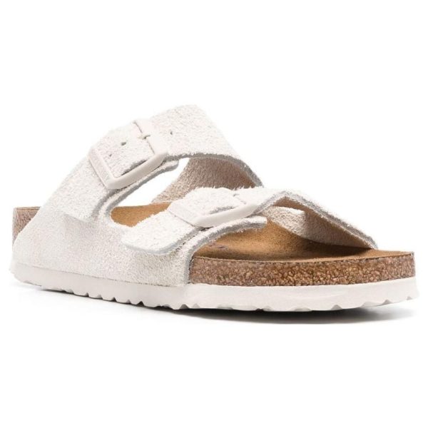 Birkenstock Arizona Soft Footbed Suede Antique White