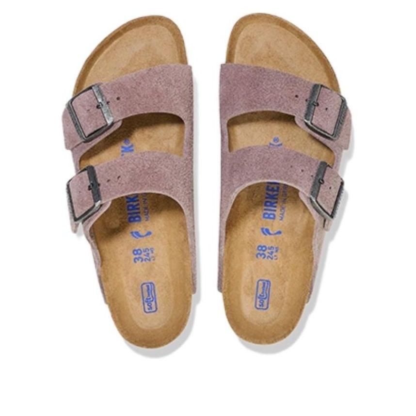 Birkenstock Arizona Soft Footbed Suede Faded Purple 7 Birkenstock Arizona Soft Footbed Suede Faded Purple