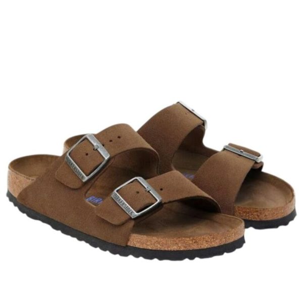 Birkenstock Arizona Soft Footbed Suede Leather Dark Tea Tonal