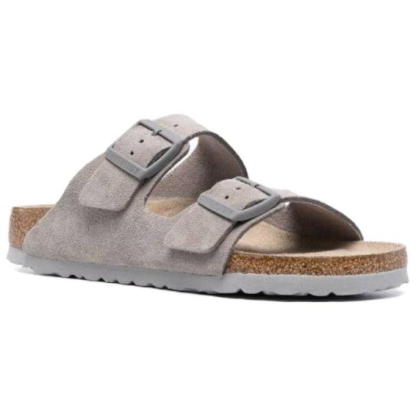 Birkenstock Arizona Soft Footbed Suede Stone Coin