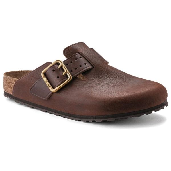 Birkenstock Boston Bold Leather Roast Brown