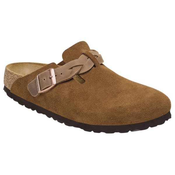 Birkenstock Boston Braided Suede Mink