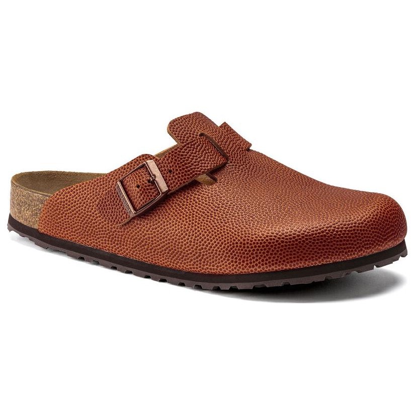 Birkenstock Boston Horween Embossed Natural Leather Ginger Brown 4 Birkenstock Boston Horween Embossed Natural Leather Ginger Brown