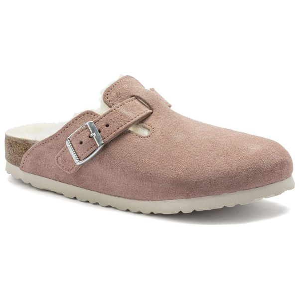 Birkenstock Boston Shearling Suede Pink Clay