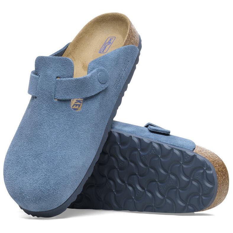 Birkenstock Boston Soft Footbed Suede Elemental Blue 7 Birkenstock Boston Soft Footbed Suede Elemental Blue