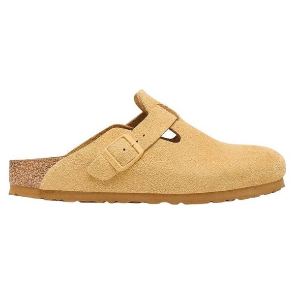 Birkenstock Boston Suede Latte Cream (Cream Outsole)