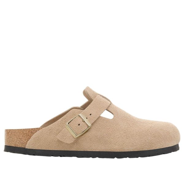 Birkenstock Boston Suede Leather Sandcastle